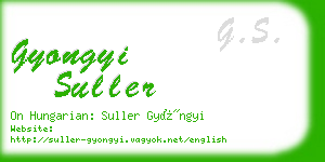 gyongyi suller business card